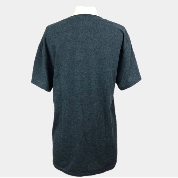 T-Shirt Breast Cancer Team Pink Gray Graphic Short Sleeve Top Medium - Picture 4 of 6